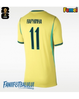 Brazilia Raphinha Belloli #11 Echipament de Fotbal Replică Mondial 2026 Femei Acasa